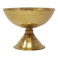 Brass Diya Akhand Jyoti is appropriate for Rituals and Festivals Use this diya while performing puja and rituals at home or during religious festivals. The contemporary design and sheen of the Solimo.-thumb2