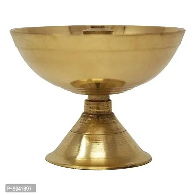 Brass Diya Akhand Jyoti is appropriate for Rituals and Festivals Use this diya while performing puja and rituals at home or during religious festivals. The contemporary design and sheen of the Solimo.-thumb3