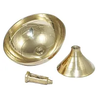 Beautiful Golden Brass Diya Home Decorative Flower Shaped Diya for Diwali Puja for Temple-thumb3