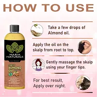 Cold Pressed Sweet Almond Oil For Hair, Body, Skin Care, Face Hair Oil 100 Ml-thumb2