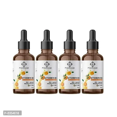 PuriFlame Vitamin B3 Professional Anti-Aging & Wrinkle Reducer-Skin Clearing Face Serum-Brightens Skin Tone, Reduces Wrinkes, Fine Line & Repairs Sun Damage 120ML