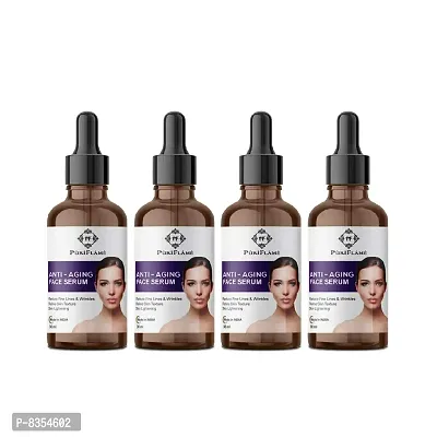 PuriFlame Anti-Aging Face Serum Reduces Fine Line & Wrinkles, Refine Skin Texture & Skin Lightening All Skin Types 120ML