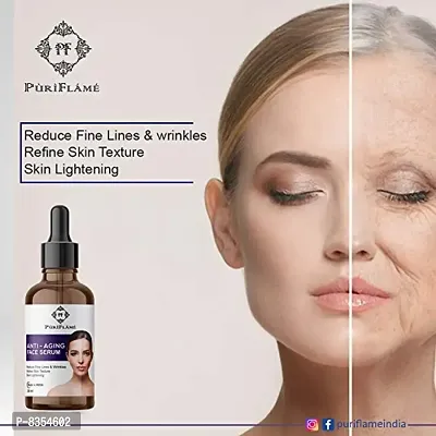 PuriFlame Anti-Aging Face Serum Reduces Fine Line & Wrinkles, Refine Skin Texture & Skin Lightening All Skin Types 120ML-thumb2