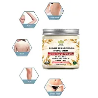 Haria Naturals Hair Removal Powder (Sandalwood Fragrance) For Underarms, Hand, Legs & Bikini Line Three in one Use For D-Tan Skin, Removing Hair, Remove Dead cell Men & Women 400 gms-thumb1