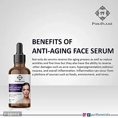 PuriFlame Anti-Aging Face Serum Reduces Fine Line & Wrinkles, Refine Skin Texture & Skin Lightening All Skin Types 60ML-thumb3