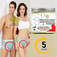 Haria Naturals Hair Removal Powder (RoseMary Fragrance) Specially For Private Part (For Easy Hair Removal No Risk No Pain) Men & Women 300 gms-thumb1