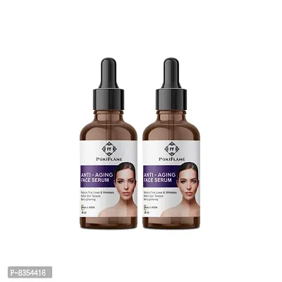 PuriFlame Anti-Aging Face Serum Reduces Fine Line & Wrinkles, Refine Skin Texture & Skin Lightening All Skin Types 60ML-thumb0