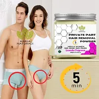 Haria Naturals Hair Removal Powder (Lavender Fragrance) Specially For Private Part (For Easy Hair Removal No Risk No Pain) Men & Women 300 gms-thumb1