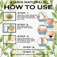 Haria Naturals Hair Removal Powder (Mogra Fragrance) For Underarms, Hand, Legs & Bikini Line Three in one Use For D-Tan Skin, Removing Hair, Remove Dead cell Men & Women 300 gms-thumb2