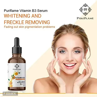 PuriFlame Vitamin B3 Professional Anti-Aging & Wrinkle Reducer-Skin Clearing Face Serum-Brightens Skin Tone, Reduces Wrinkes, Fine Line & Repairs Sun Damage 60ML-thumb2