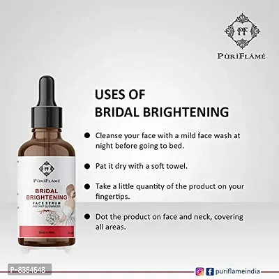 PuriFlame Professional Bridal Brightening Face Serum Enriched With Natural Ingredients For Bright , Fair & Glowing Skin , All Skin Type 60ML-thumb3