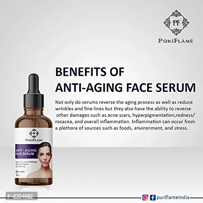 PuriFlame Anti-Aging Face Serum Reduces Fine Line & Wrinkles, Refine Skin Texture & Skin Lightening All Skin Types 120ML-thumb3