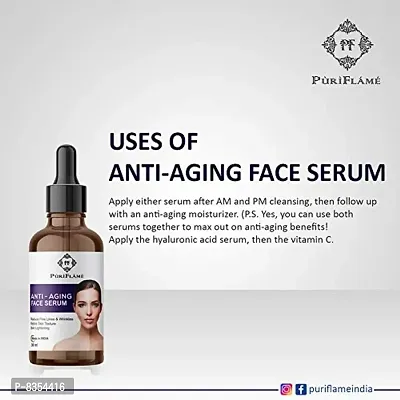 PuriFlame Anti-Aging Face Serum Reduces Fine Line & Wrinkles, Refine Skin Texture & Skin Lightening All Skin Types 60ML-thumb4