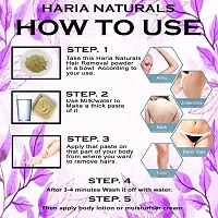 Haria Naturals Hair Removal Powder (Lavender Fragrance) For Underarms, Hand, Legs & Bikini Line Three in one Use For D-Tan Skin, Removing Hair, Remove Dead cell Men & Women 300 gms-thumb2