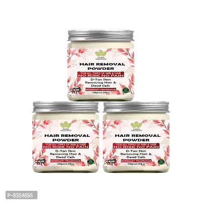 Haria Naturals Hair Removal Powder (Rosemary Fragrance) For Underarms, Hand, Legs & Bikini Line Three in one Use For D-Tan Skin, Removing Hair, Remove Dead cell Men & Women 300 gms