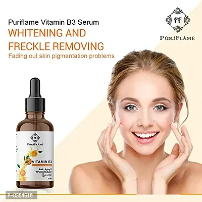 PuriFlame Vitamin B3 Professional Anti-Aging & Wrinkle Reducer-Skin Clearing Face Serum-Brightens Skin Tone, Reduces Wrinkes, Fine Line & Repairs Sun Damage 120ML-thumb2