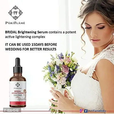 PuriFlame Professional Bridal Brightening Face Serum Enriched With Natural Ingredients For Bright , Fair & Glowing Skin , All Skin Type 60ML-thumb2