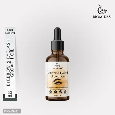Biomidas 100% Pure Eyebrow  Eyelash Growth Oil-Enriched With Natural Ingredients For Long  Thick Eyebrows  Eyelashes 30ML