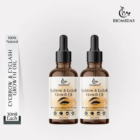 Biomidas 100% Pure Eyebrow Eyelash Growth Oil-Enriched With Natural Ingredients Multipack