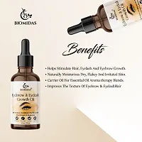 Biomidas 100% Pure Eyebrow  Eyelash Growth Oil-Enriched With Natural Ingredients For Long  Thick Eyebrows  Eyelashes 60ML-thumb2