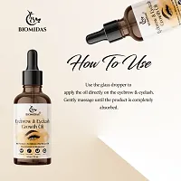 Biomidas 100% Pure Eyebrow  Eyelash Growth Oil-Enriched With Natural Ingredients For Long  Thick Eyebrows  Eyelashes 90ML-thumb3