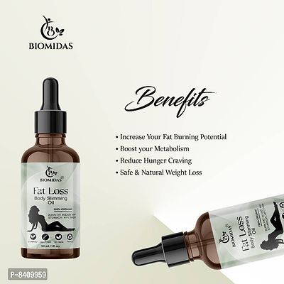 Biomidas Fat Burning Oil, Slimming oil, Fat Burner, Anti Cellulite  Skin Toning Slimming Oil For Stomach, Hips  Thigh Fat loss 60ML-thumb3