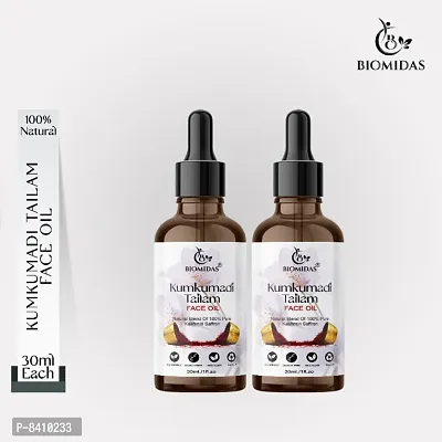 Biomidas Kumkumadi Tailam, With Pure Kashmiri Saffron For Skin Lightening, Healthy  Glowing Skin 60ML