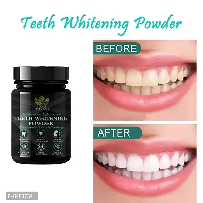 Haria Naturals Activated Charcoal Teeth Whitening Powder - For Teeth Whitening, Stain Remover, Freshens Breath - With Activated Charcoal  Clove Powder - 50GM-thumb0