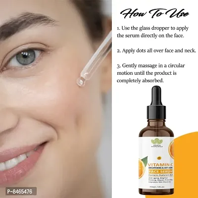 Haria Naturals Vitamin C Professional Face Serum-Brightens Skin Tone, Reduces Wrinkes, Fine Line 30ML-thumb3