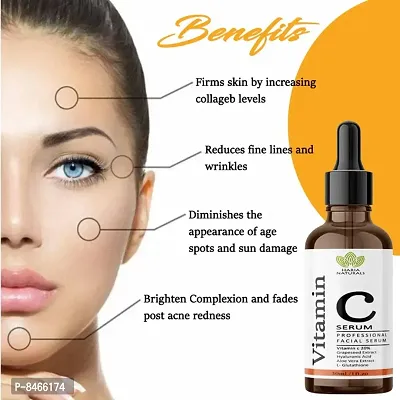 Haria Naturals Professional Vitamin C Skin Clearing Face Serum-Brightens Skin Tone, Reduces Wrinkes, Fine Line 30ML-thumb2