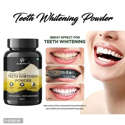 Glowrima Activated Charcoal Teeth Whitening Powder - For Teeth Whitening, Stain Remover, Freshens Breath - With Activated Charcoal  Clove Powder - 50GM (Pack Of 1)-thumb2