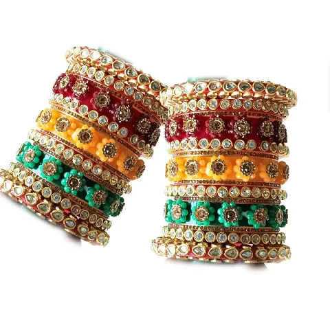 Elegant Plastic American Diamond Bangles or Bracelets For Women Pack of 16