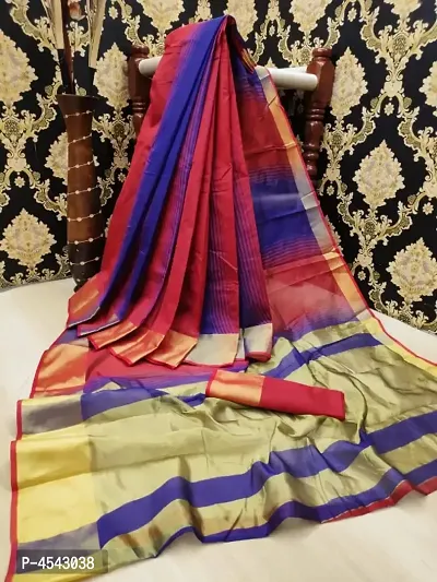 Beautiful Cotton Silk Saree with Blouse piece-thumb0