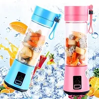 Portable Electric USB Juice Maker Juicer Bottle Blender Grinder Mixer, Rechargeable Bottle with 4 Blades-thumb2