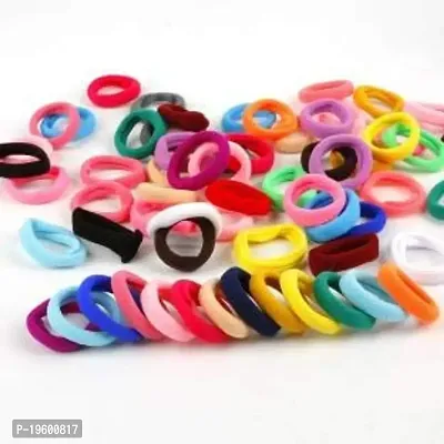 Looks Like fashion Multicolour Cotton Elastic Rubber Hair Bands for Women -12 Pieces