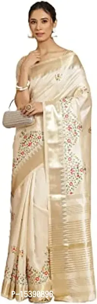 Stylish Kosa Silk Beige  Saree with Blouse piece-thumb0