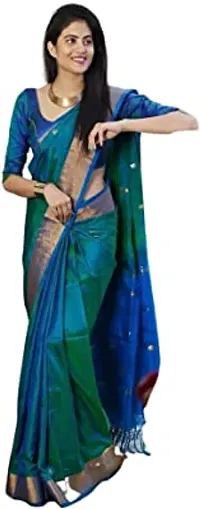 Art Silk Woven Design Sarees With Blouse Piece