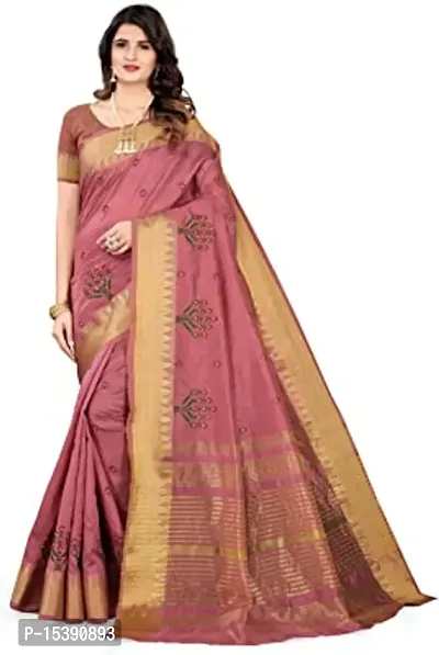 Stylish Kosa Silk Pink  Saree with Blouse piece-thumb0