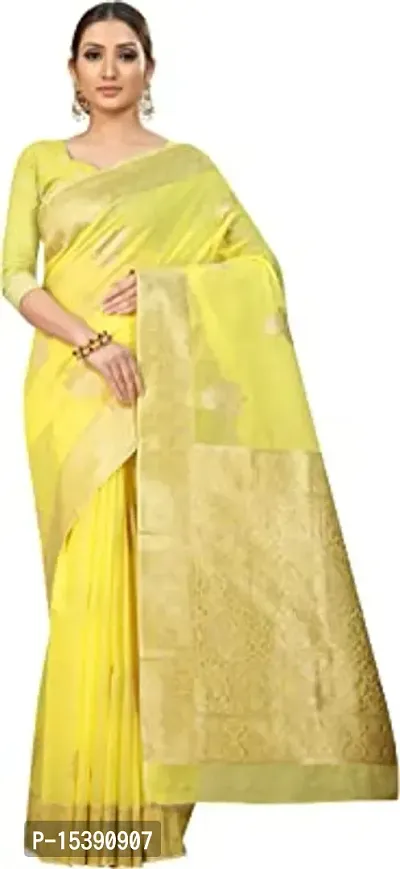 Stylish Kosa Silk Light Green  Saree with Blouse piece-thumb0