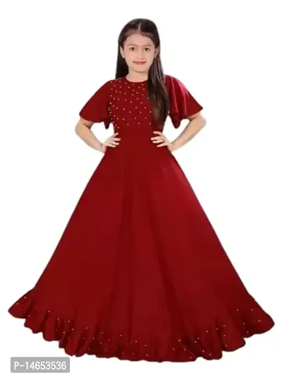 Girls  Women Gown - Fit and Flare Maxi Gown-thumb0