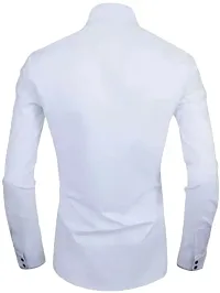 Men's Solid Slim Fit Polycotton Casual Shirt with Spread Collar  Full Sleeves-thumb2