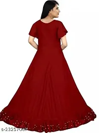 Girls  Women Gown - Fit and Flare Maxi Gown-thumb1