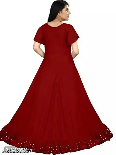 Girls  Women Gown - Fit and Flare Maxi Gown-thumb2