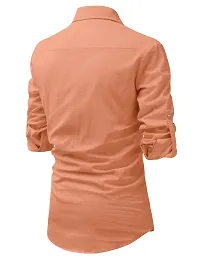 Reliable Orange Cotton Solid Short Length Kurta For Men-thumb1