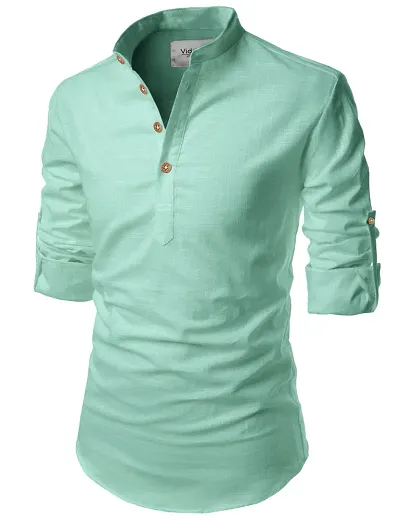 Classic Solid Short Kurta for Men