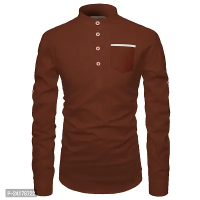 Reliable Cotton Solid Short Length Kurta For Men-thumb3