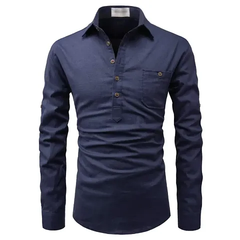 Stylish Men Casual Hip Length Kurta