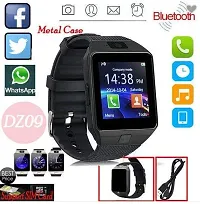 MSg  DZ09 Bluetooth Calling Smartwatch with Sim Call Support  HD Touch Display, 4G Support, Notification, Camera Smart Watch (Black)-thumb1