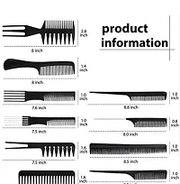 Set of 10pc Professional Hair Cutting  Styling Comb Kit-thumb1