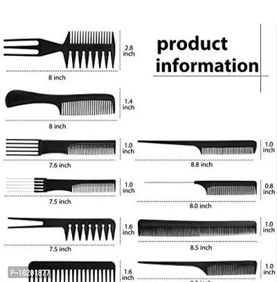 Set of 10pc Professional Hair Cutting  Styling Comb Kit-thumb2